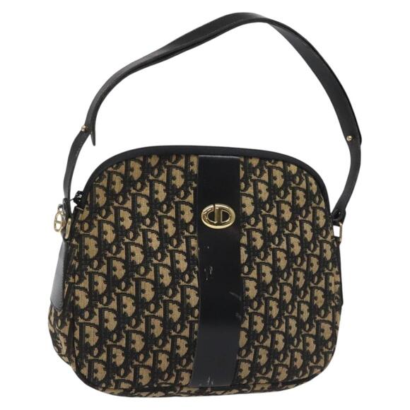 DIOR Trotter Canvas Shoulder Bag Black - Picture 1 of 12